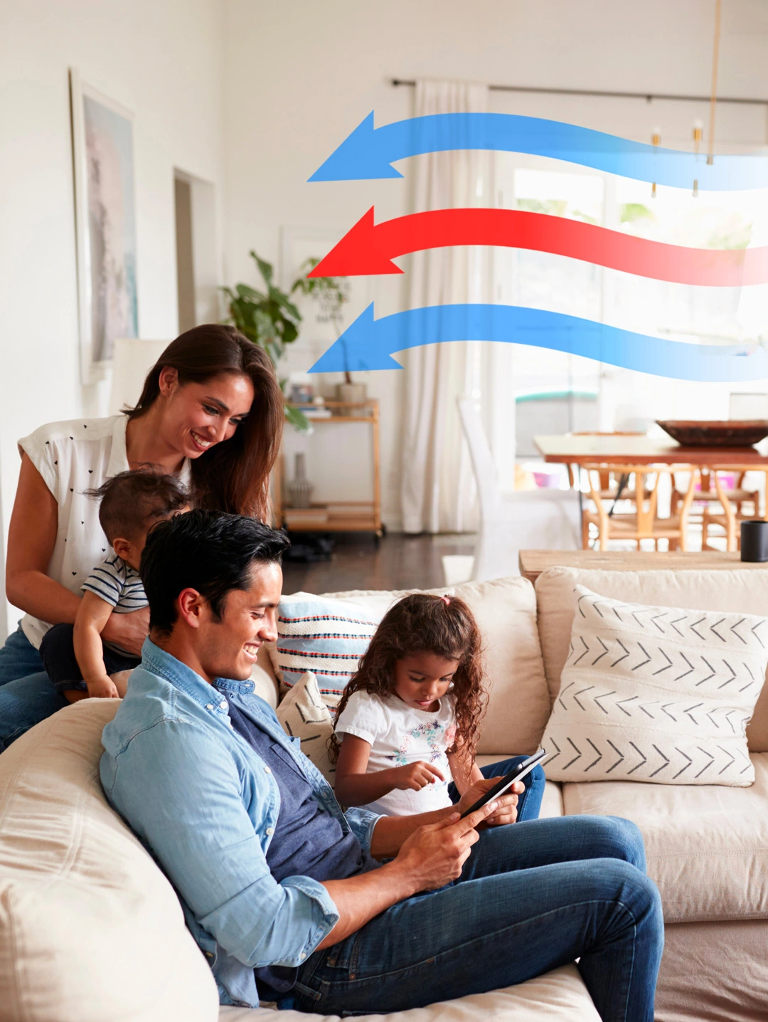 Comfortable home with HVAC airflow